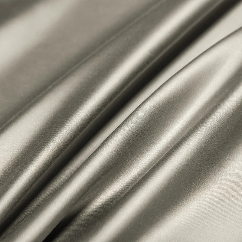 Silky silver Egyptian cotton fabric, 1000TC