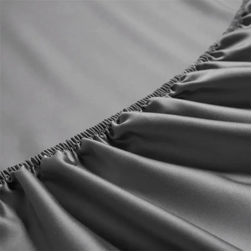 Gray fitted sheet with elastic edge, Egyptian cotton