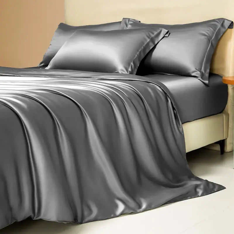 Luxury Egyptian cotton bed sheet set in gray, 1000TC